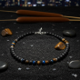 SacraStone™ MEN – Naszyjnik męski Onyks & Tygrysie Oko + Srebro 925 (handmade)