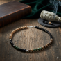 SacraStone™ MEN – Naszyjnik Zebrano & Sandałowiec + Obsydian Złocisty & Hematyt (handmade)