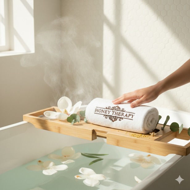 Ręcznik bawełniany 30×50 Honey Therapy | Miękki ręcznik do spa