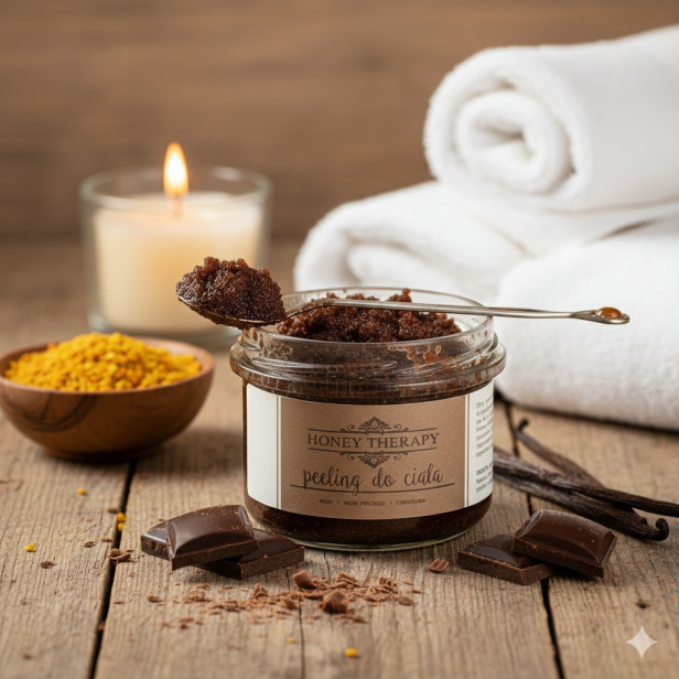 Peeling do ciała Miód Wosk Czekolada | Honey Therapy 250 g