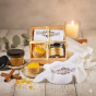 Zestaw prezentowy Naturalna Harmonia – peeling, świeca z węzy, ręcznik | Honey Therapy