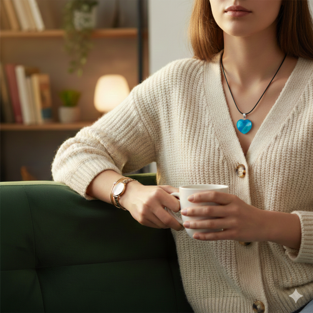 Talizman z agatu niebieskiego – stylizacja na co dzień