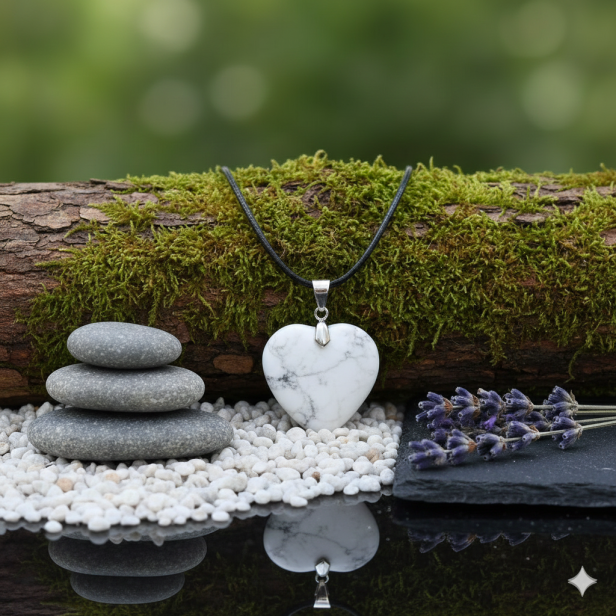 Howlit biały – detal naszyjnika TALISMAN