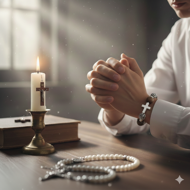 Dziesiątek różańca z Tygrysiego Oka – ciepła, naturalna biżuteria duchowa.