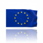 Flaga Unii Europejskiej – grafika produktu 112×70 cm na lazurowym tle z 12 gwiazdami.