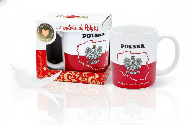 Kubek „POLSKA – tradycja, miłość, ojczyzna” – patriotyczny kubek ceramiczny