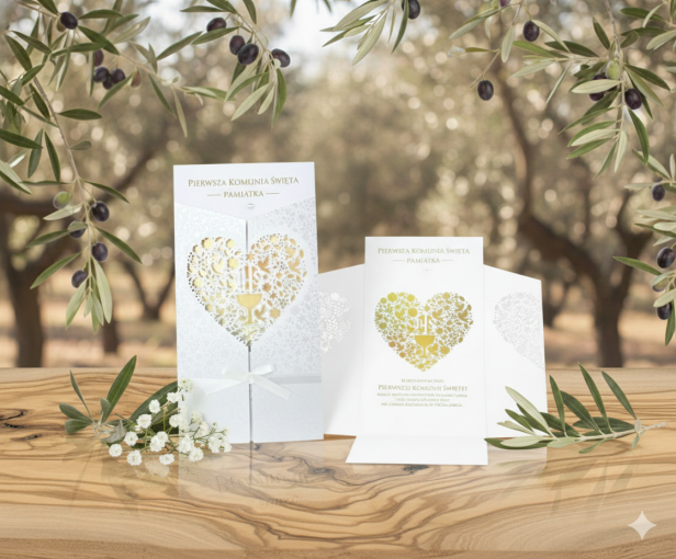 Kartka z życzeniami na I Komunię Świętą – seria Passion Moments z kopertą