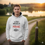 Na modelu – bluza z czerwonym akcentem MIŁOŚĆ, ujęcie lifestyle.