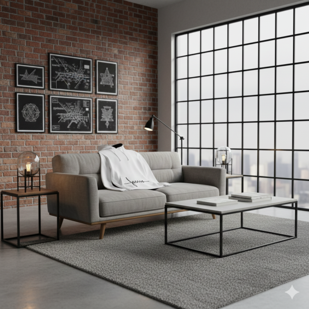 Aranżacja 1 – detal minimalistycznego napisu Jesus.