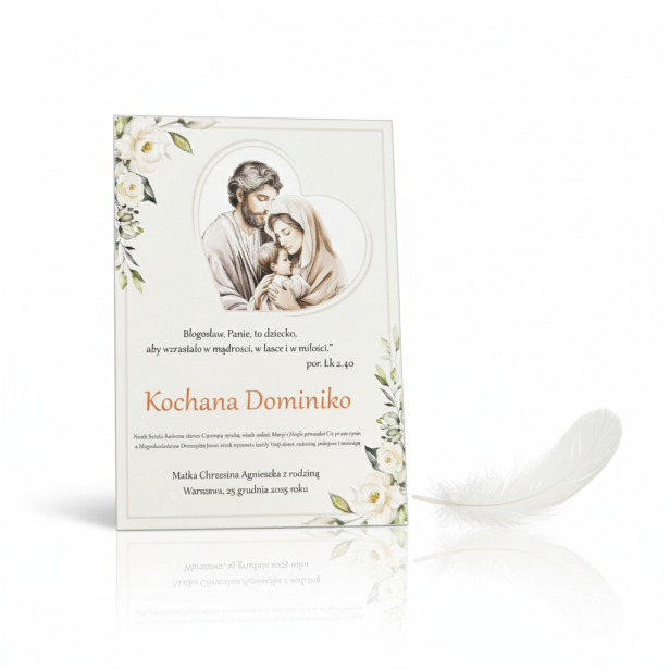 Obraz sakralny – Święta Rodzina „Magnolia” 20×25 cm | Linia ICONIC™