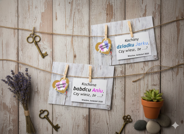 Pamiątka zdrapka na panelu - Czy wiesz, że ... Babcia i Dziadek