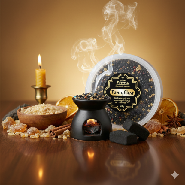zbliżenie - Kadzidło żywiczne PONTYFIKAT – wysokogatunkowe, zapach balsamiczny 70 g
