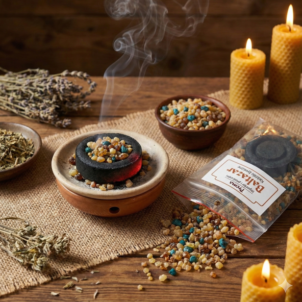 Kadzidło BALTAZAR™ – orientalny zestaw na Święto Trzech Króli, pakiet jednorazowy w aranżacji