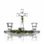 Komplet kolędowy klasyczny – elegancki zestaw z krzyżem i świecznikami Ars Christiana - 15cm