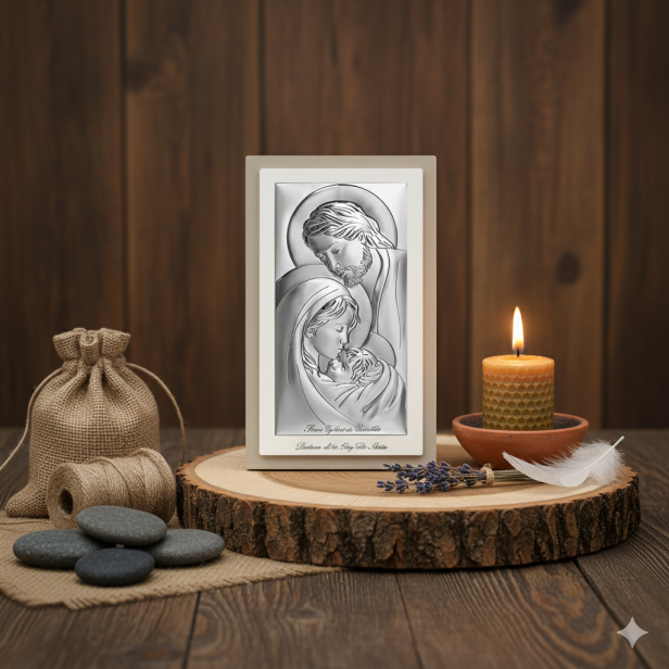 Aranżacja dla Obrazek srebrny z motywem Święta Rodzina