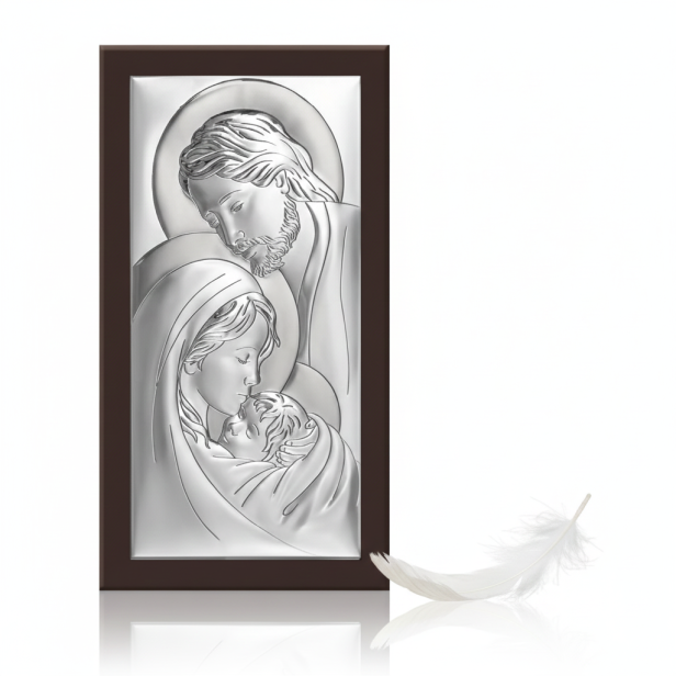 zdjęcie produktowe -  Obrazek srebrny Święta Rodzina 26×14 | ARGENTO SACRO™