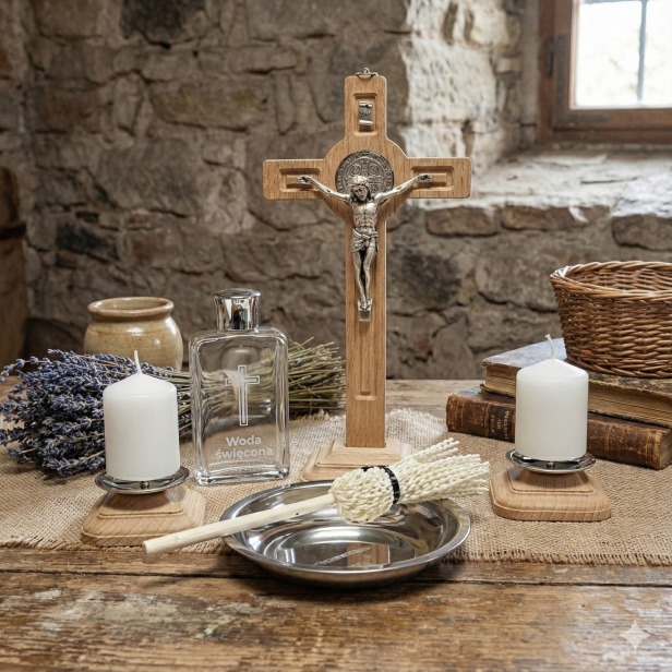 Komplet kolędowy benedyktyński z krzyżem św. Benedykta