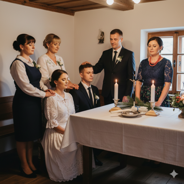 Komplet kolędowy używany podczas błogosławieństwa młodej pary