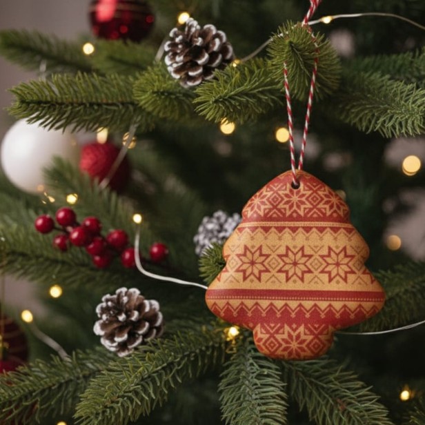 jako bombka Piernik świąteczny z choinką – ręcznie dekorowany, słodki upominek