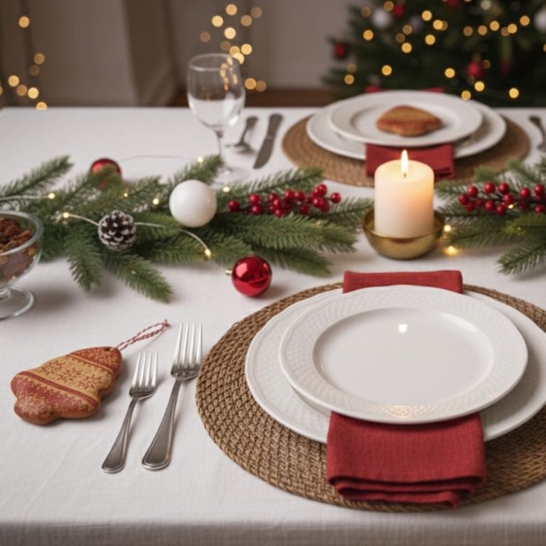 dekoracja stołu świątecznego Piernik świąteczny z choinką – ręcznie dekorowany, słodki upominek