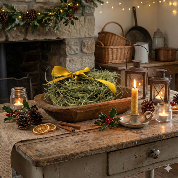 Sianko Wigilijne z podkarpackich łąk w aranżacji rustykalnej