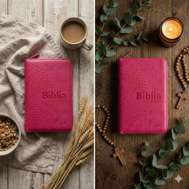 tłoczona okładka Biblia dla kobiet w etui