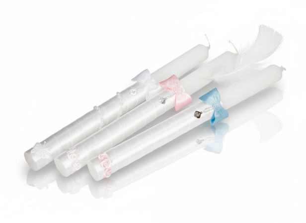 Świeca na Chrzest z medalikiem – Pamiątka Chrztu Świętego | Linia SACRA Classic®