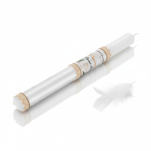 Świeca w ekologicznym stylu ♻ - Pamiątka Chrzest Imienna