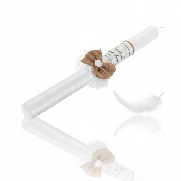 EKO świeca ♻ - jut z szyfonem - zdjęcie produktowe