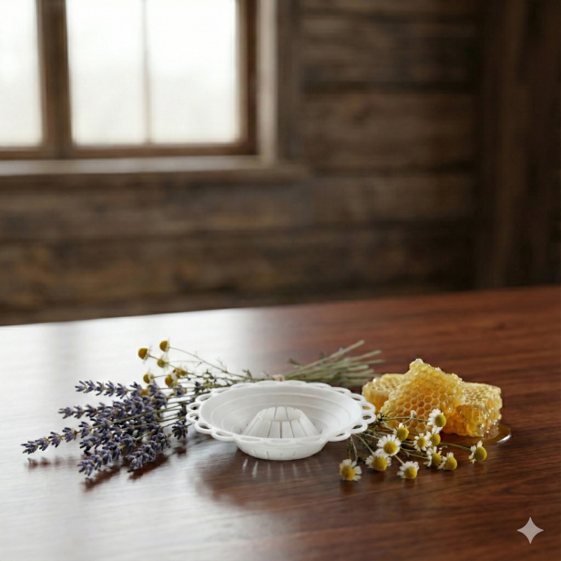 Okapnik biały – osłonka na gromnicę w aranżacji