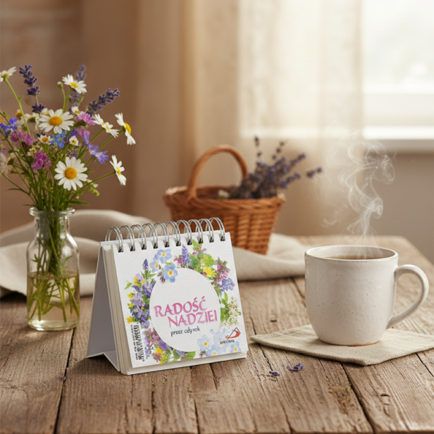 Codziennik na biurko „Radość nadziei przez cały rok” – 365 dni z myślami ks. Jana Twardowskiego, książka do codziennej refleksji