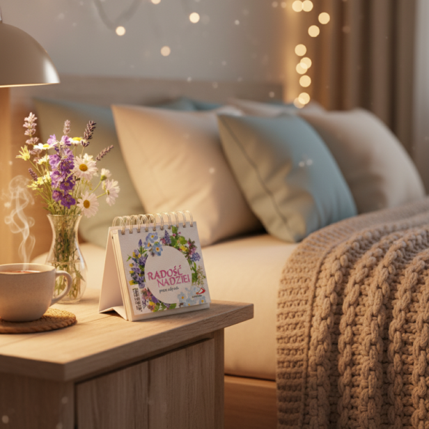 Codziennik na biurko „Radość nadziei przez cały rok” – 365 dni z myślami ks. Jana Twardowskiego, książka do codziennej refleksji