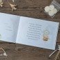Album pamiątkowy na I Komunię Świętą z modlitwami, sentencjami i miejscem na życzenia, elegancka książeczka komunijna