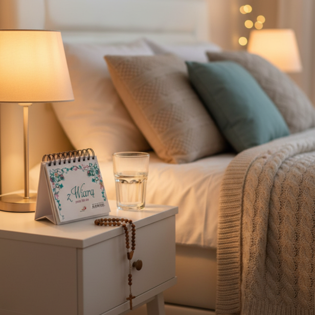 Codziennik na biurko „Z wiarą przez 365 dni” – rok z Bogiem aranżacja