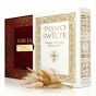 Biblia Rodzinna Domowa z grawerowaną personalizacją – Pismo Święte w etui, elegancka pamiątka religijna dla rodziny