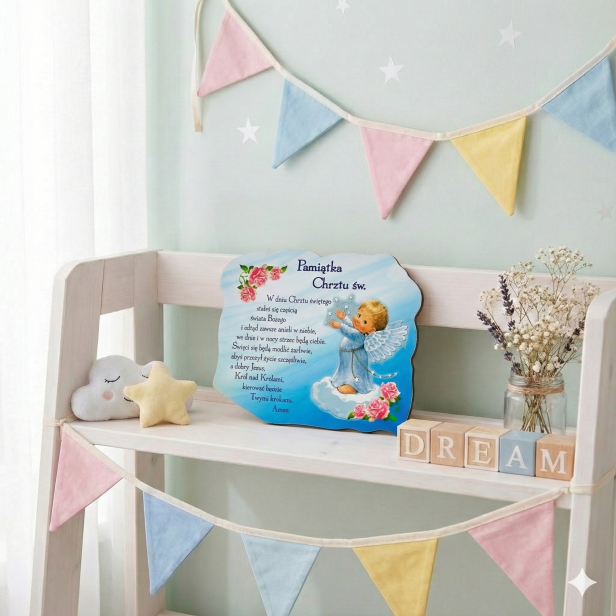 Magnes Pamiątka Chrztu Świętego – Elegancki Upominek Sakramentalny dla chłopca