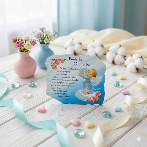 Magnes Pamiątka Chrztu Świętego – Elegancki Upominek Sakramentalny dla chłopca