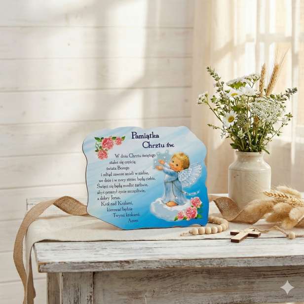 Magnes Pamiątka Chrztu Świętego – Elegancki Upominek Sakramentalny dla chłopca