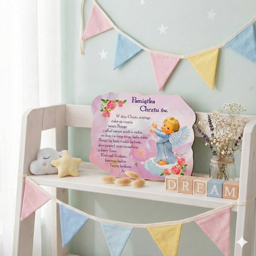 Magnes Pamiątka Chrztu Świętego – Elegancki Upominek Sakramentalny dla dziewczynki