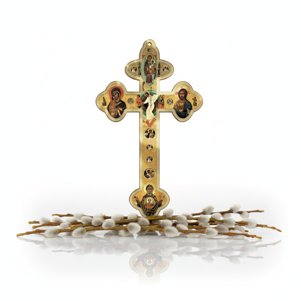 Krzyż ORTHODOX trójlistny – krucyfiks prawosławny