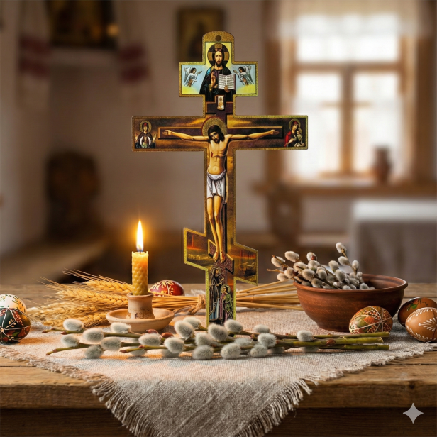 Krzyż ORTHODOX ośmioramienny – słowiański krzyż prawosławny