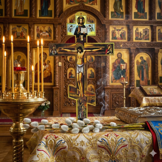 Krzyż ORTHODOX ośmioramienny – słowiański krzyż prawosławny