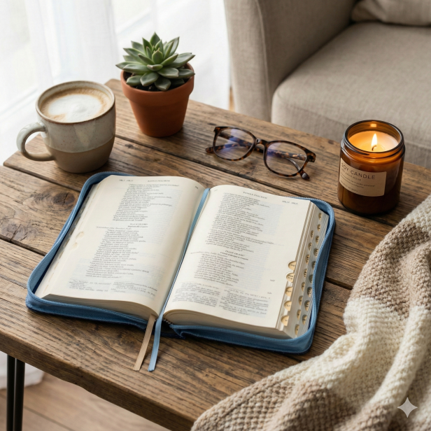 Biblia Tysiąclecia – format oazowy w jeansowym futerale z zamkiem | Pamiątka Prezent