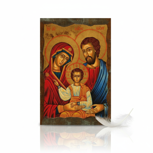 Obrazek Święta Rodzina 10 × 15 cm – pocztówka religijna z modlitwą