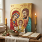 Obraz na płótnie Święta Rodzina 30×40 cm | Linia SACRA CANVAS