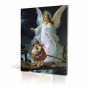Obraz na płótnie Dzieci na kładce – symbol drogi i opieki | Linia SACRA CANVAS, 30×40 cm
