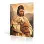 Obraz na płótnie Dobry Pasterz – Chrystus opiekujący się owcą | Linia SACRA CANVAS, 30×40 cm