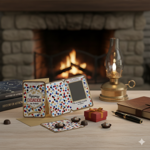 Laurka na Dzień Dziadka z lusterkiem – Najlepszy Dziadek na Świecie (22 stycznia)