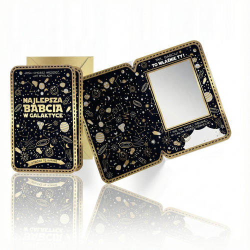 Laurka na Dzień Babci z lusterkiem – Najlepsza Babcia w Galaktyce (21 stycznia)