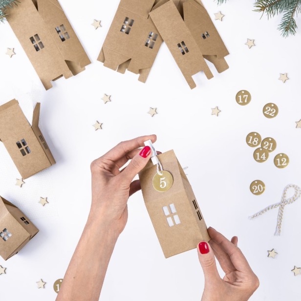 Kalendarz adwentowy EKOfriendly ♻ - mix 24 eko Domki